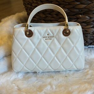 kate spade Ivory Quilted Satchel